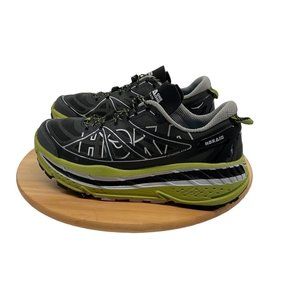 Men’s HOKA ONE ONE Stinson Atr Sz 11 Black Lime Comfort Walk Running Shoes
